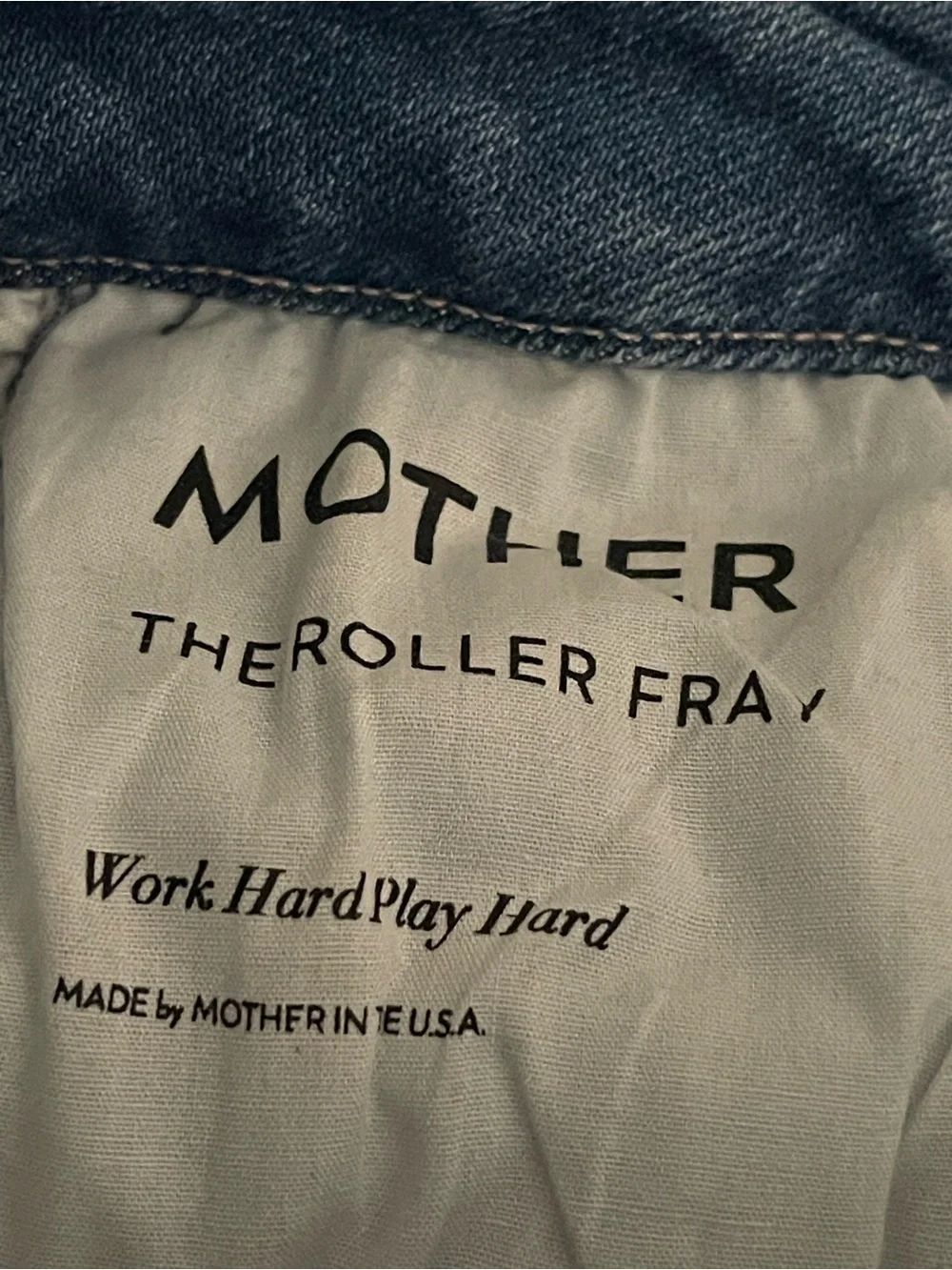 MOTHER The Roller Fray Jean Work Hard Play Hard Size 25 NWT